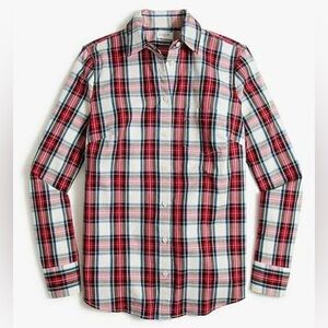 J crew plaid button down.